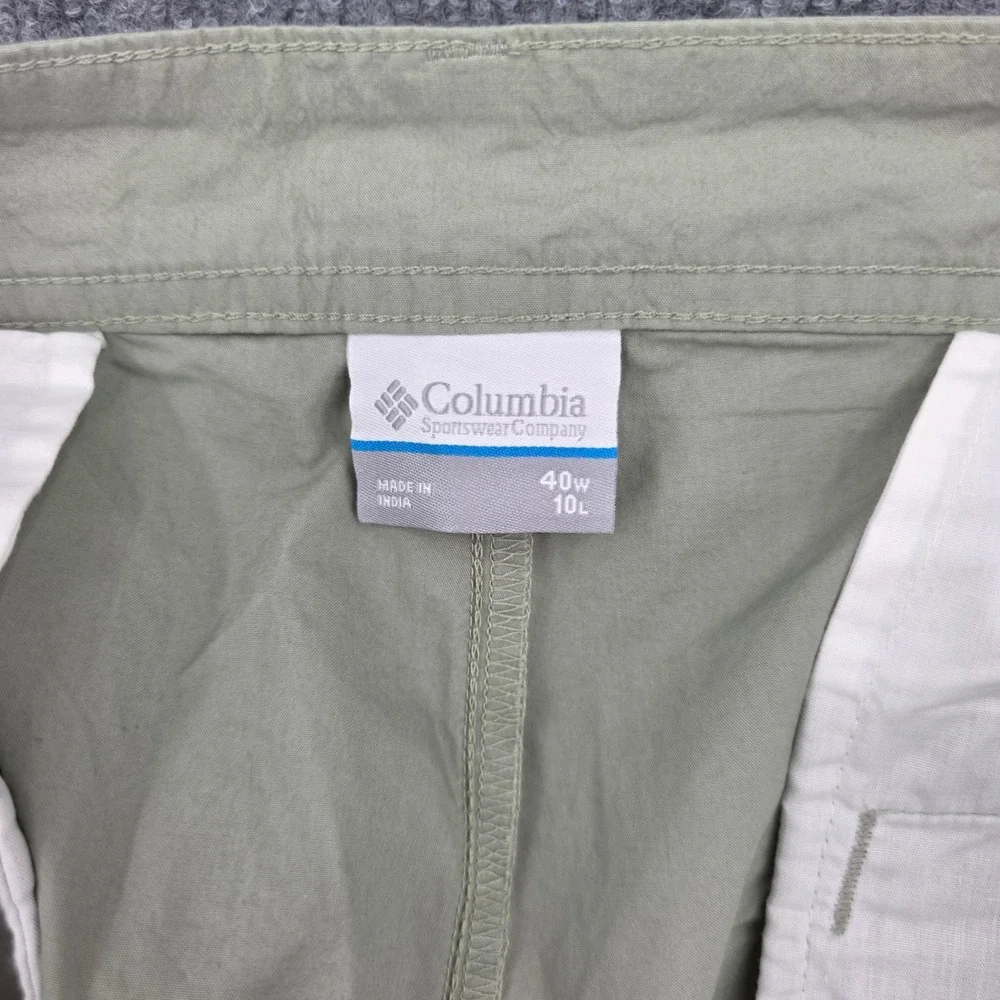 Columbia Mens 40W 10L Regular Fit Cotton Chino Shorts Sage Green AM4471 NWT